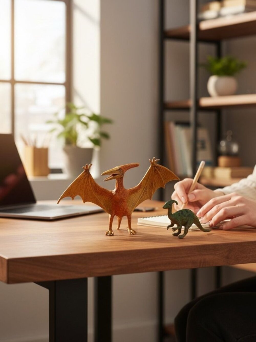 Pterosaur & Parasaurolophus Dinosaur Toy Figures